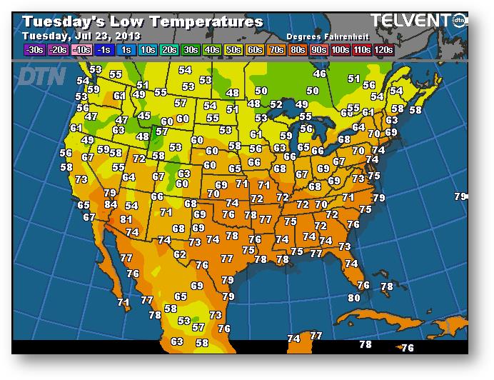 meteo 22 juillet 2013